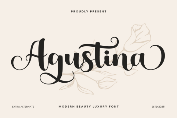 Agustina: Elegant Script Font for Brand Design