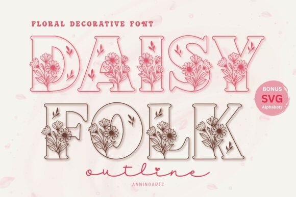 Daisy Folk: A Decorative Font for Digital Sellers