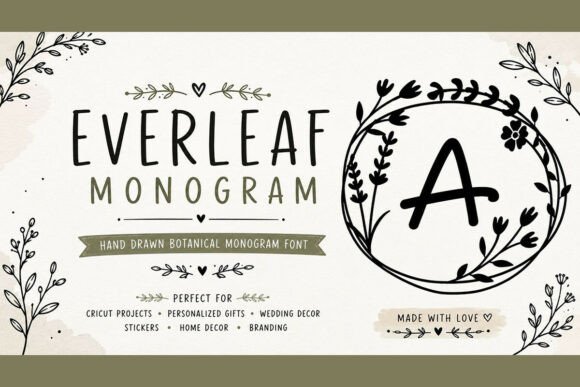 Everleaf Monogram: Fonts for Decorative Branding