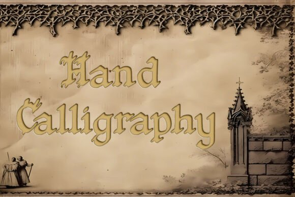 Hand Calligraphy: Elegant Embroidery Design