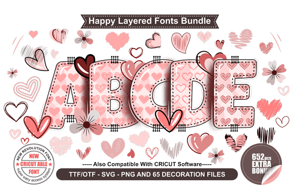 Happy Layered Fonts for Decorative Design