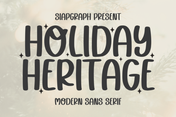 Holiday Heritage: A Bold Sans Serif Font for Handmade Businesses