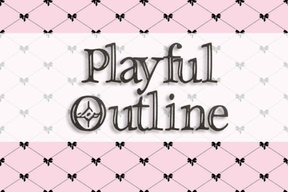 Playful Outline Serif Font for Digital Sellers