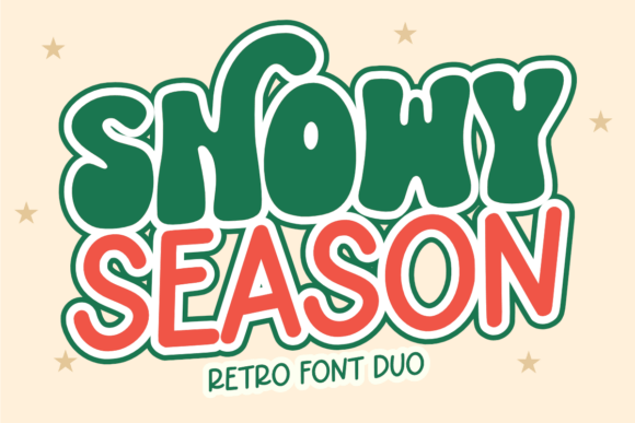 Snowy Season Duo: A Festive Sans Serif Font for Local Business Branding