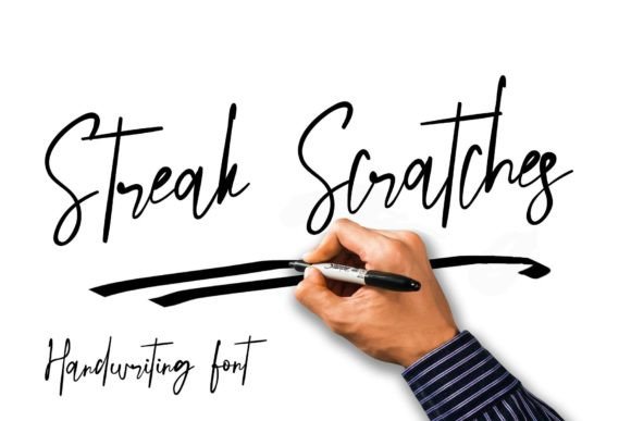 Streak Scratches: A Quirky Handwritten Font for Script Amp