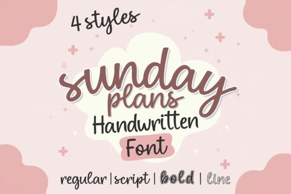 Sunday Plans Bundle: Fonts for Script Amp