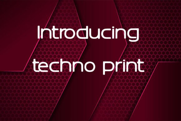 Techno Print: Fonts for Display Designs