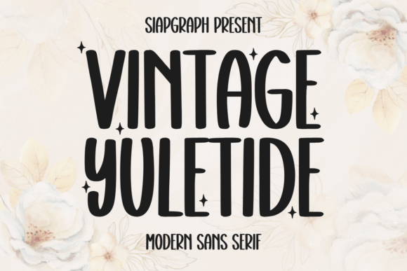 Vintage Yuletide: A Bold Sans Serif Font for Handmade Creators