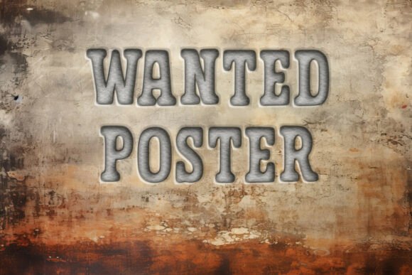 Wanted Poster: A Wild West Font for Embroidery
