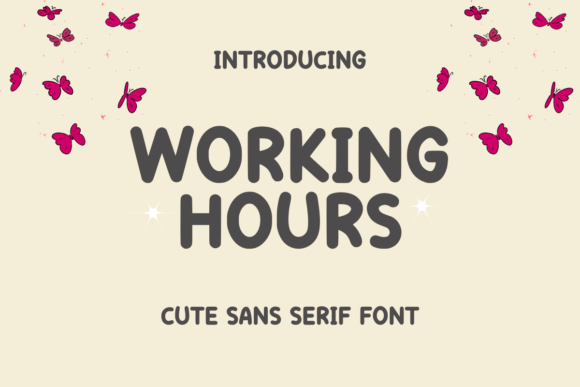 Working Hours Embroidery Design